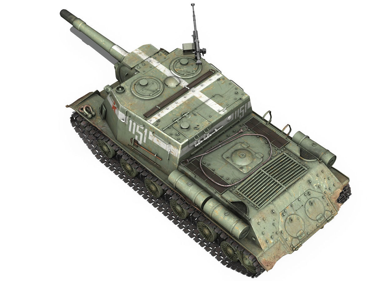 ISU-152 - 1151 -Soviet heavy self-propelled gun 3D model_8