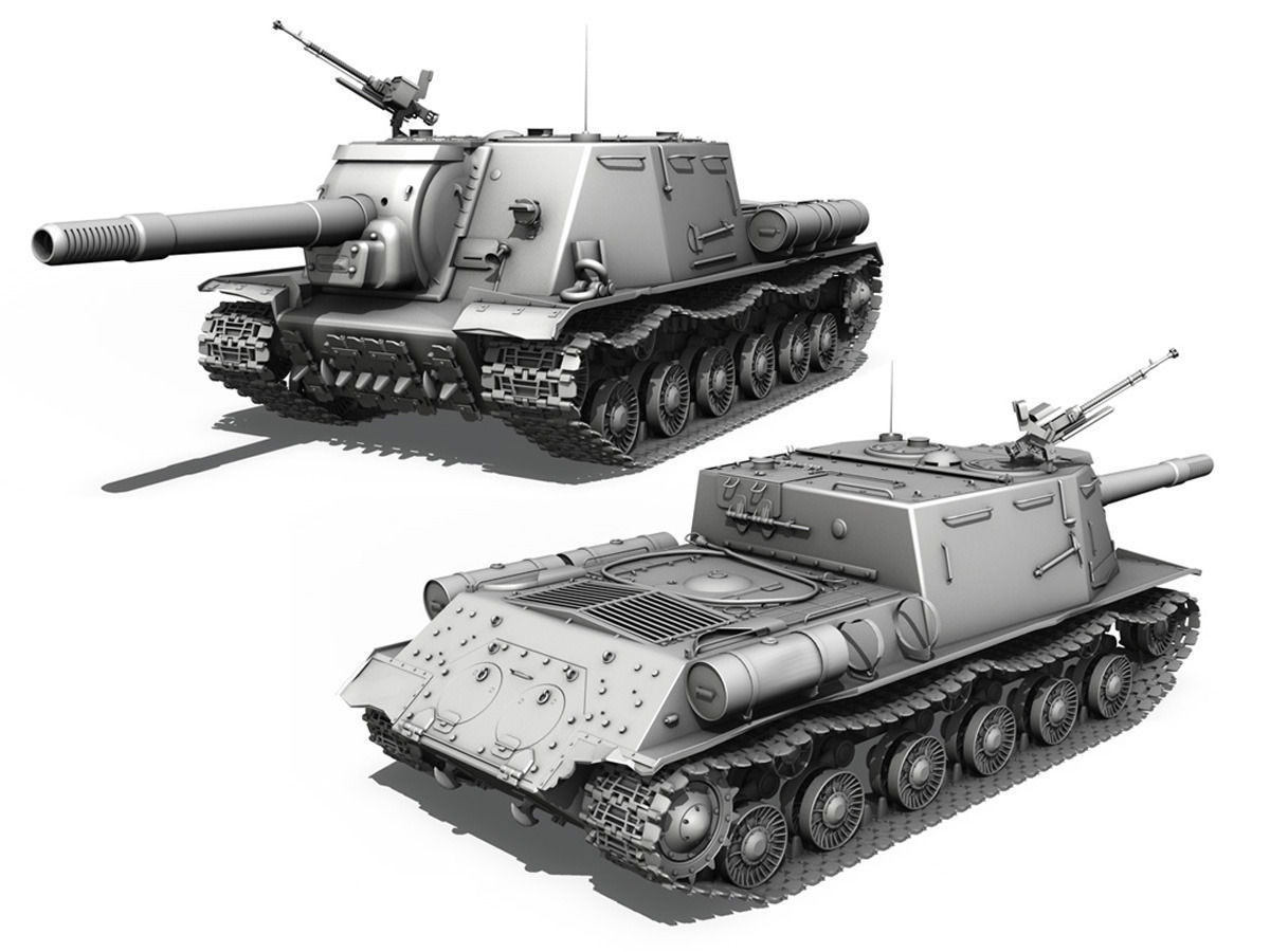 ISU-152 - 1151 -Soviet heavy self-propelled gun 3D model_9
