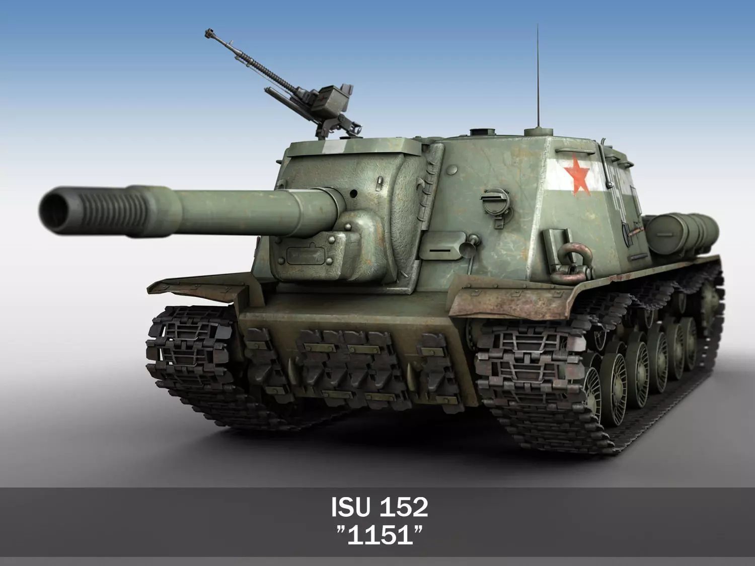 ISU-152 - 1151 -Soviet heavy self-propelled gun 3D model_0