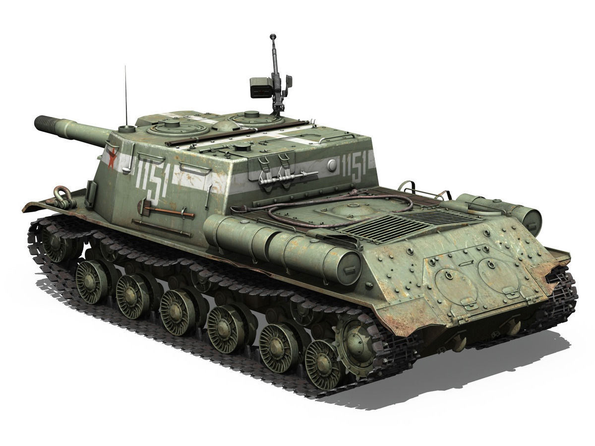 ISU-152 - 1151 -Soviet heavy self-propelled gun 3D model_4