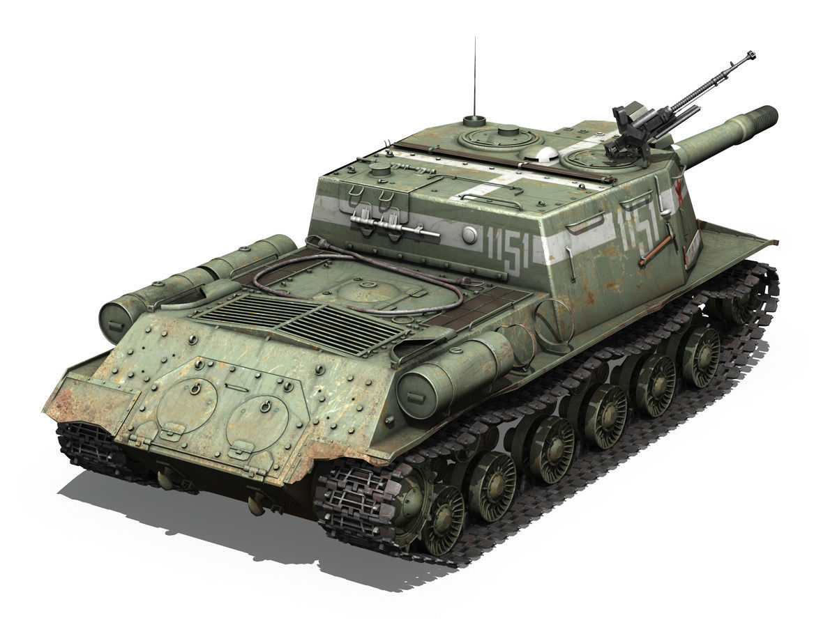 ISU-152 - 1151 -Soviet heavy self-propelled gun 3D model_5