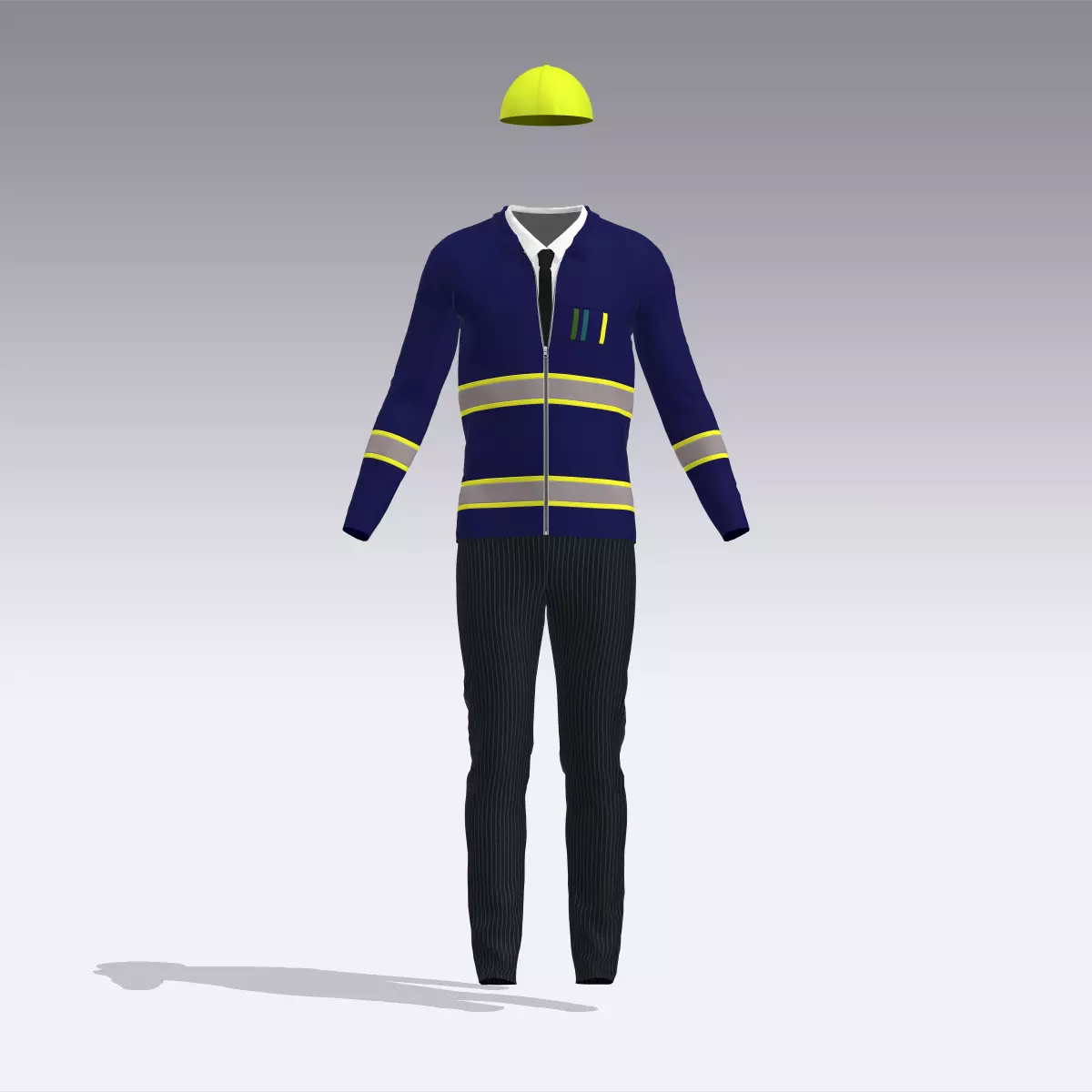 Engineer Uniform Low-poly 3D model_0