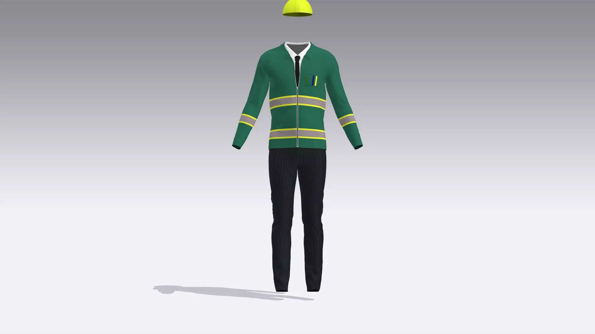 Engineer Uniform  Low-poly 3D model_0