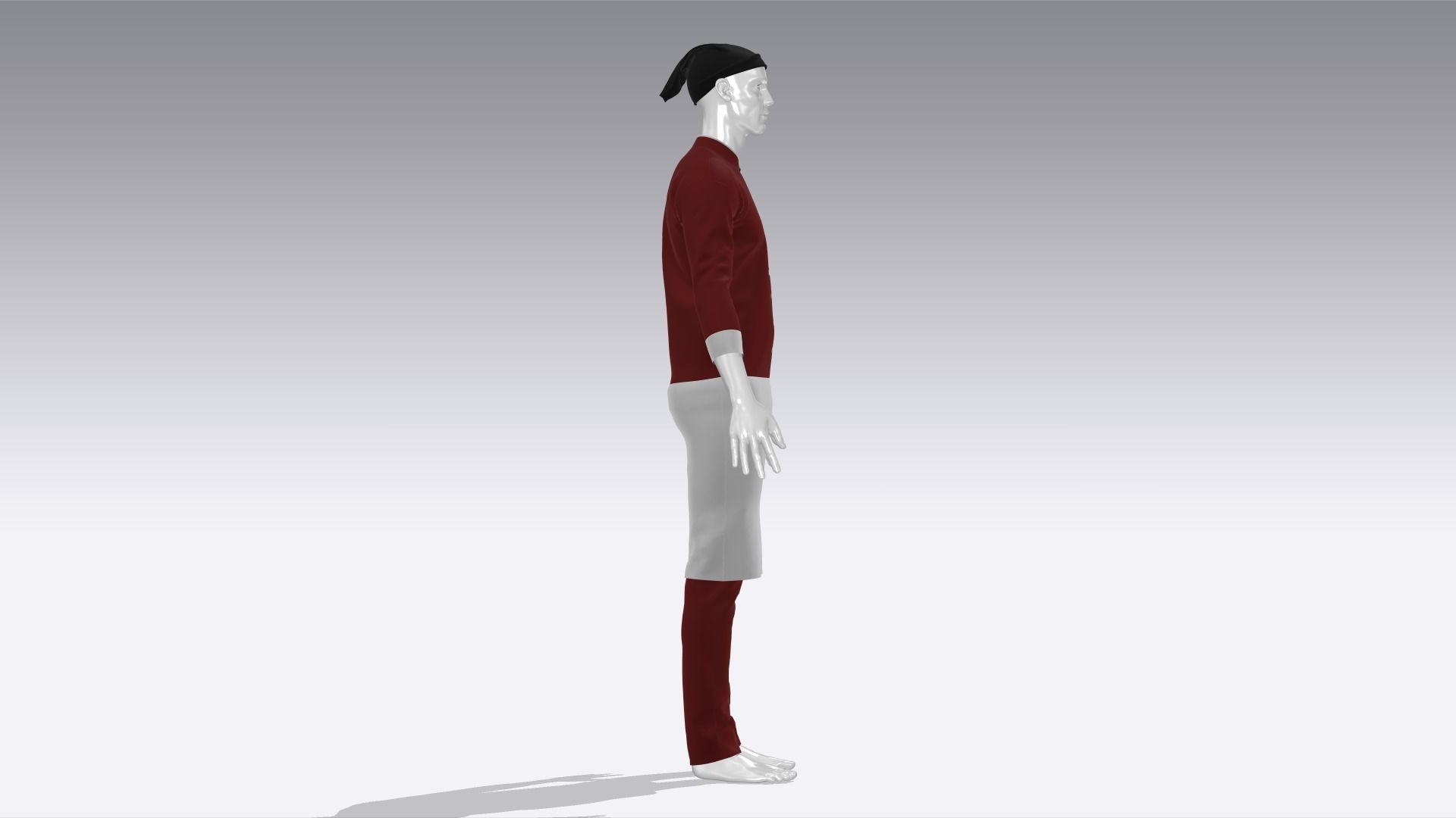 Chef Uniform Low-poly 3D model_5