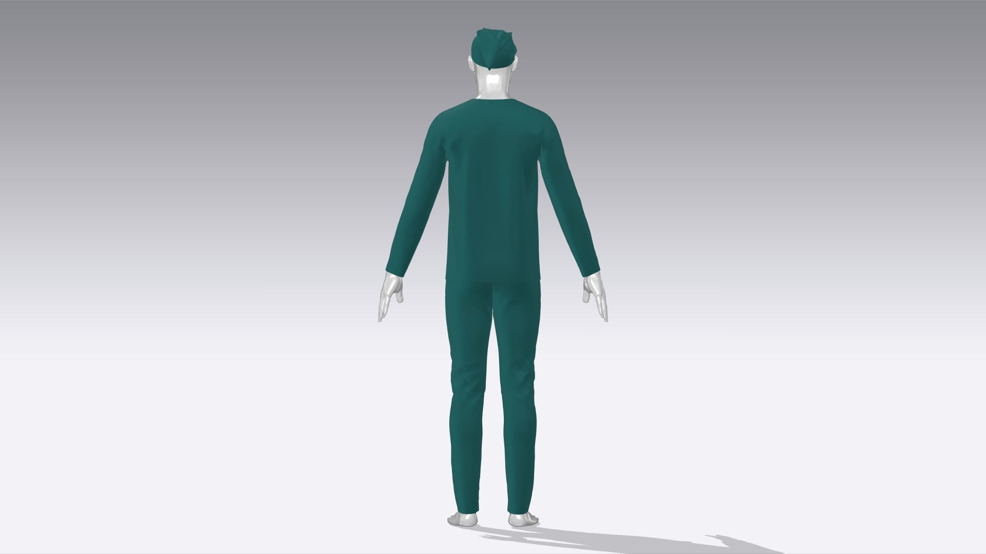 Nurse Uniform Low-poly 3D model_6