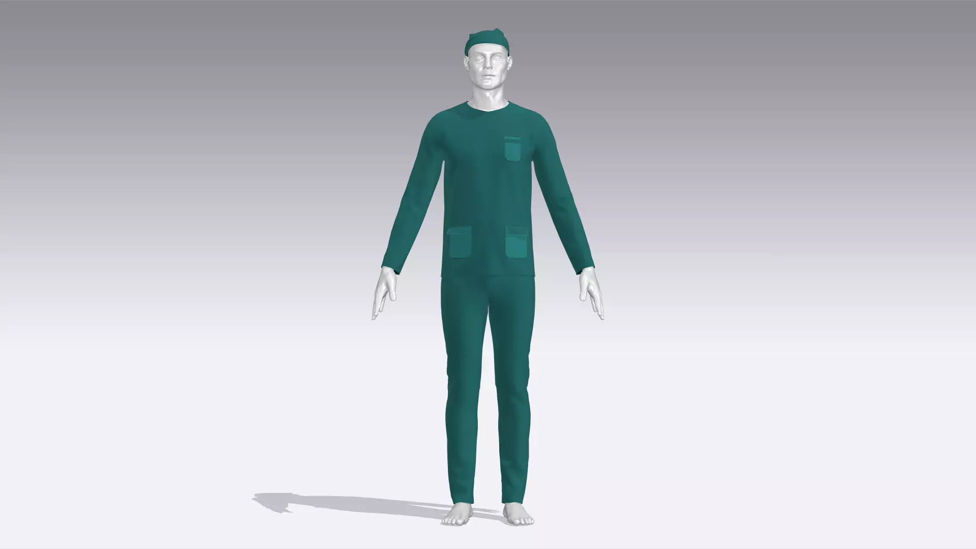 Nurse Uniform Low-poly 3D model_0