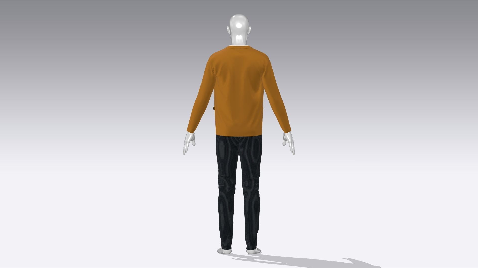 High School Uniform Low-poly 3D model_6