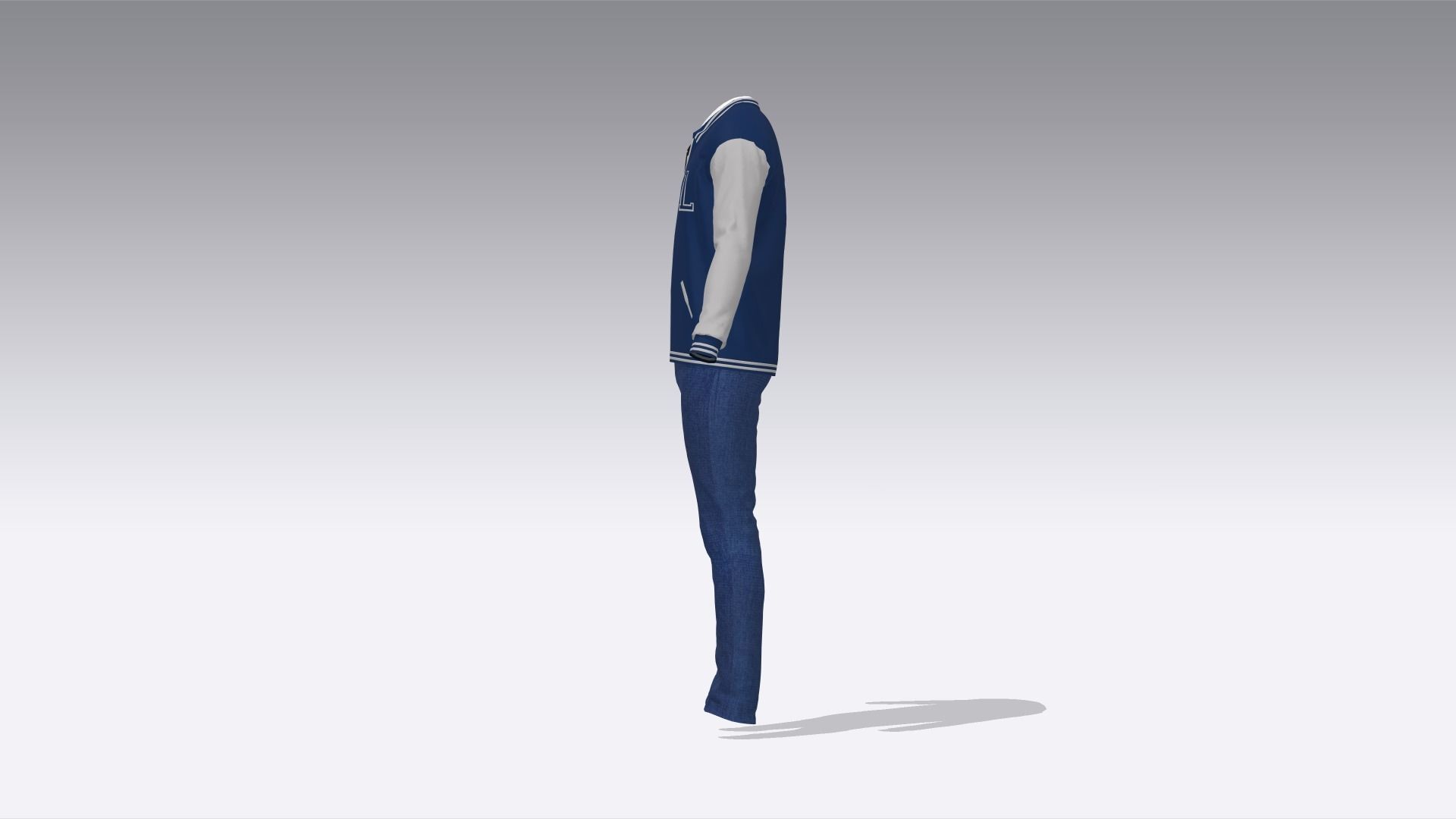 University Uniform Low-poly 3D model_2