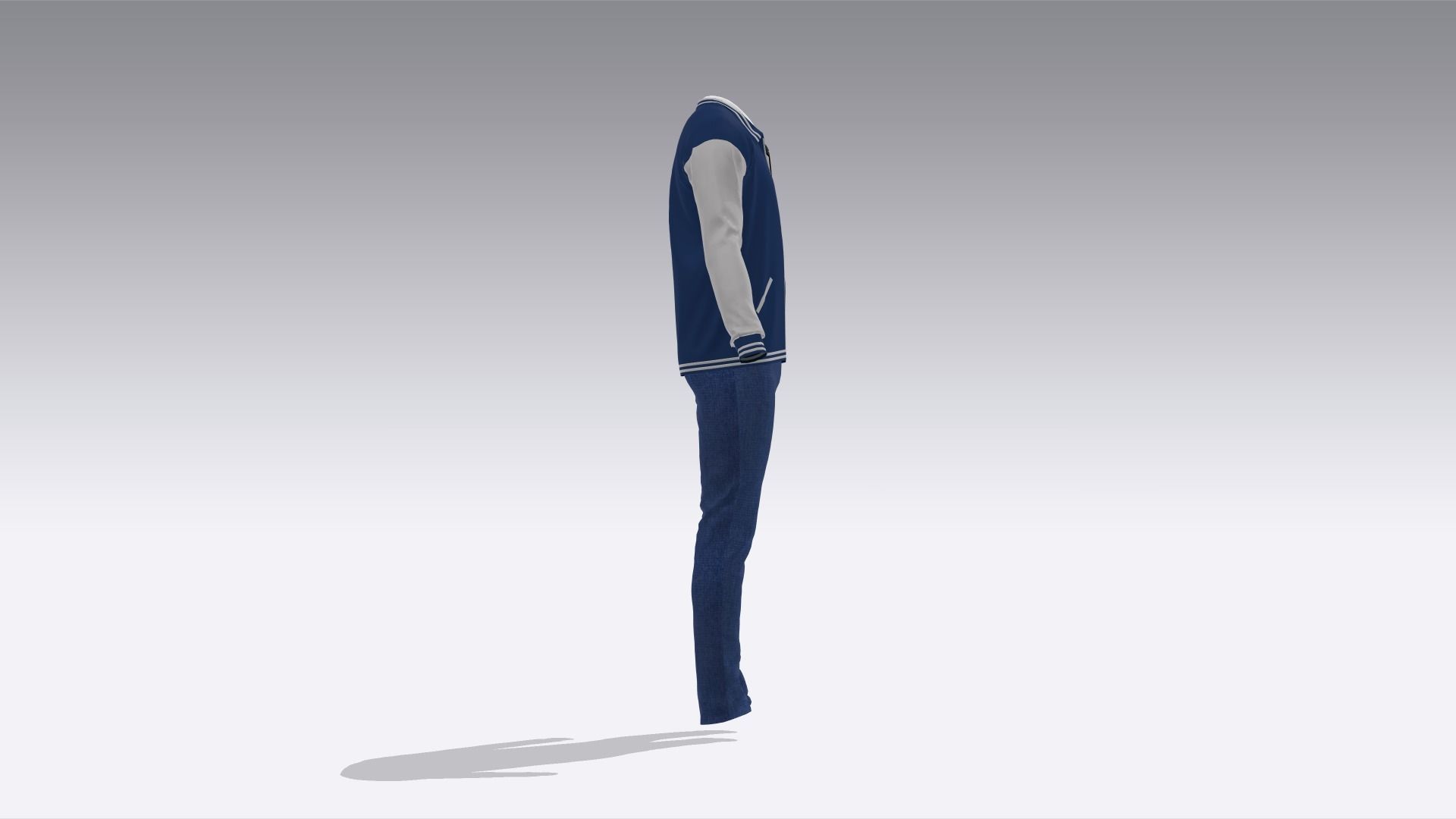 University Uniform Low-poly 3D model_5
