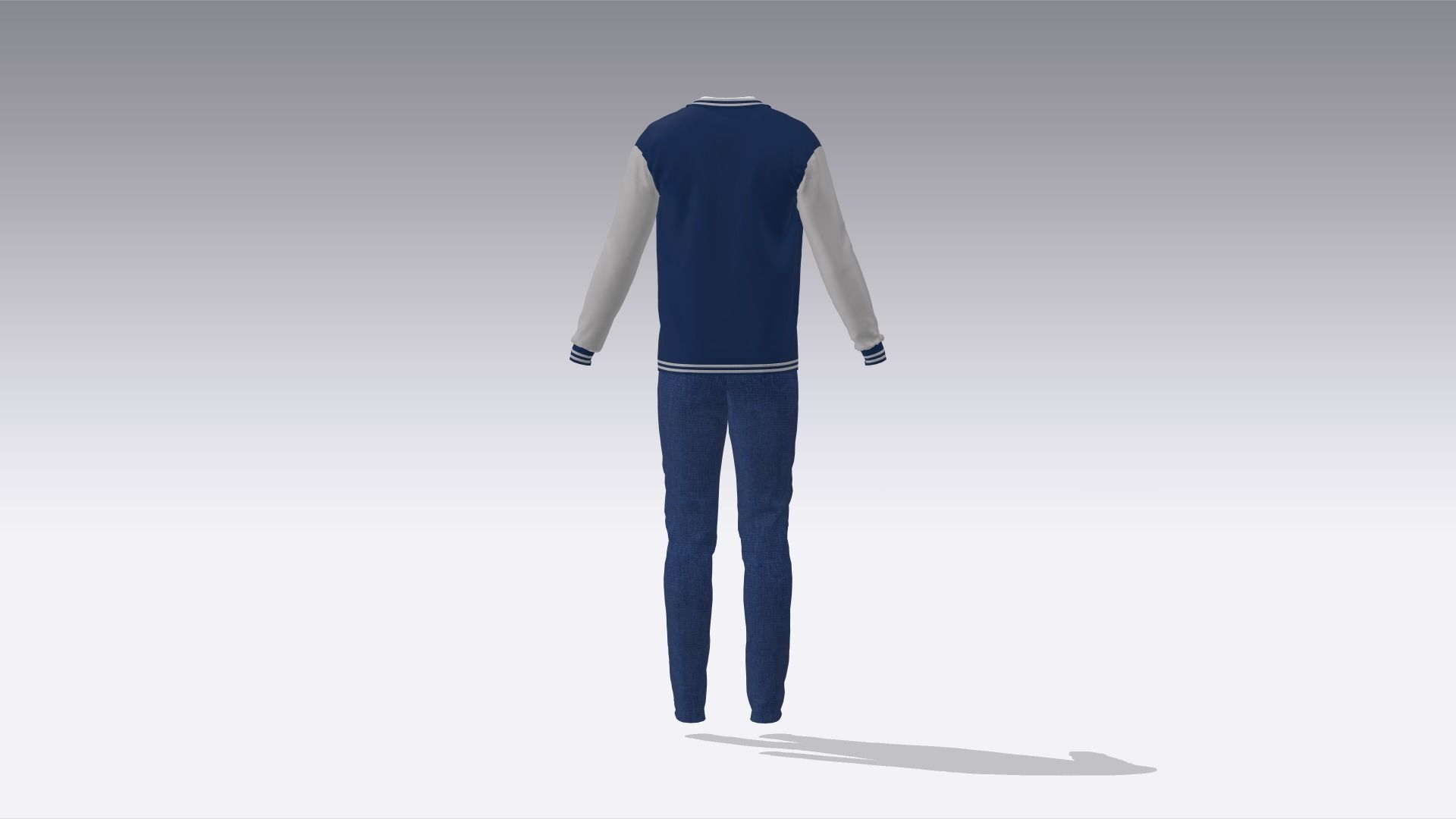 University Uniform Low-poly 3D model_6