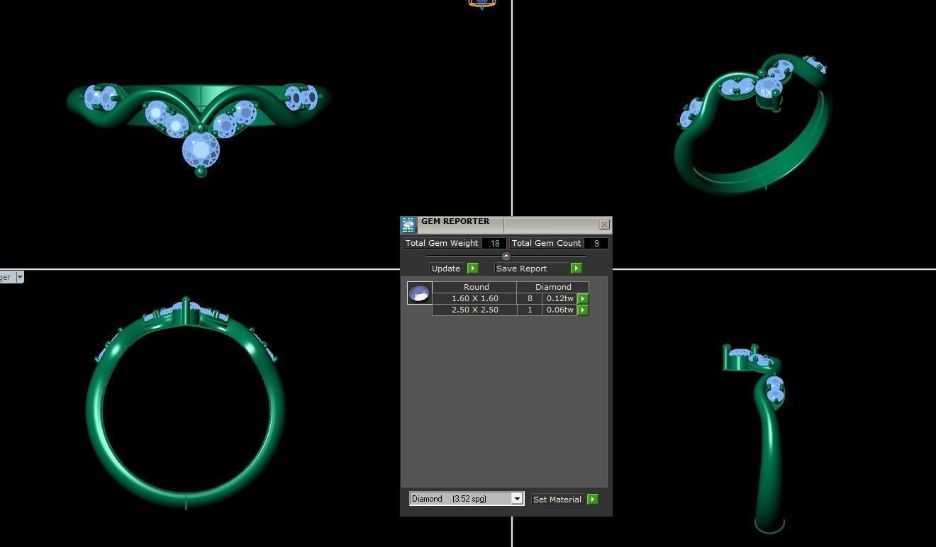 Solitaire Ring SR70 Version 1 3D model_6