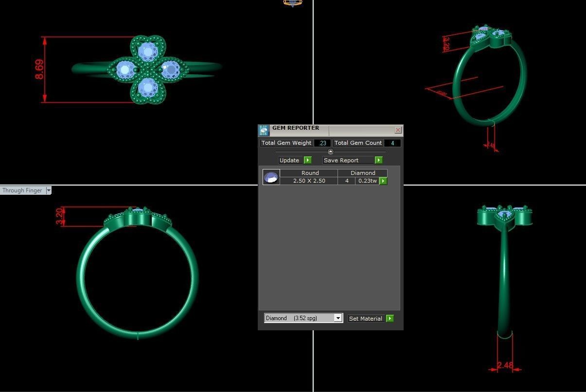 Solitaire Ring SR69 Version 1 3D model_5
