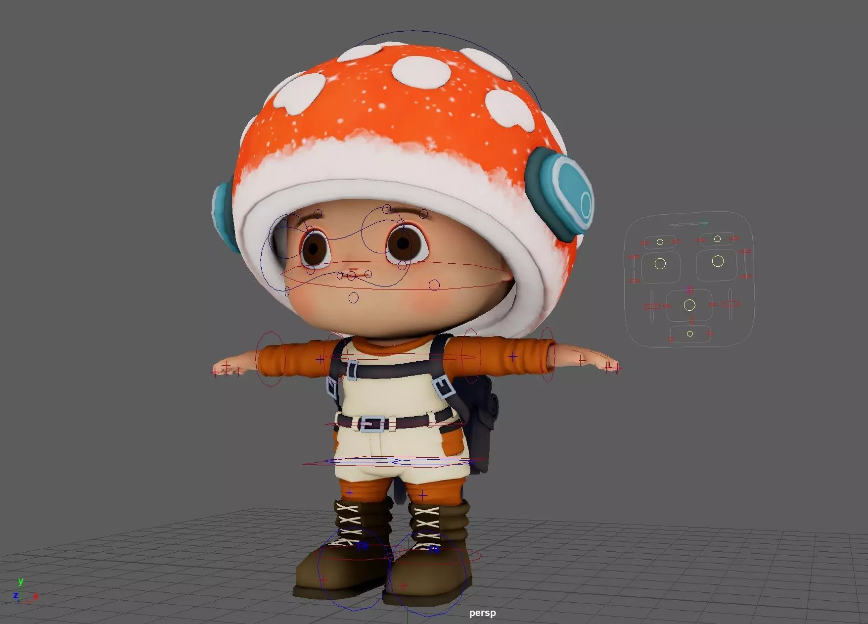 Mushroom Boy 3D model_0