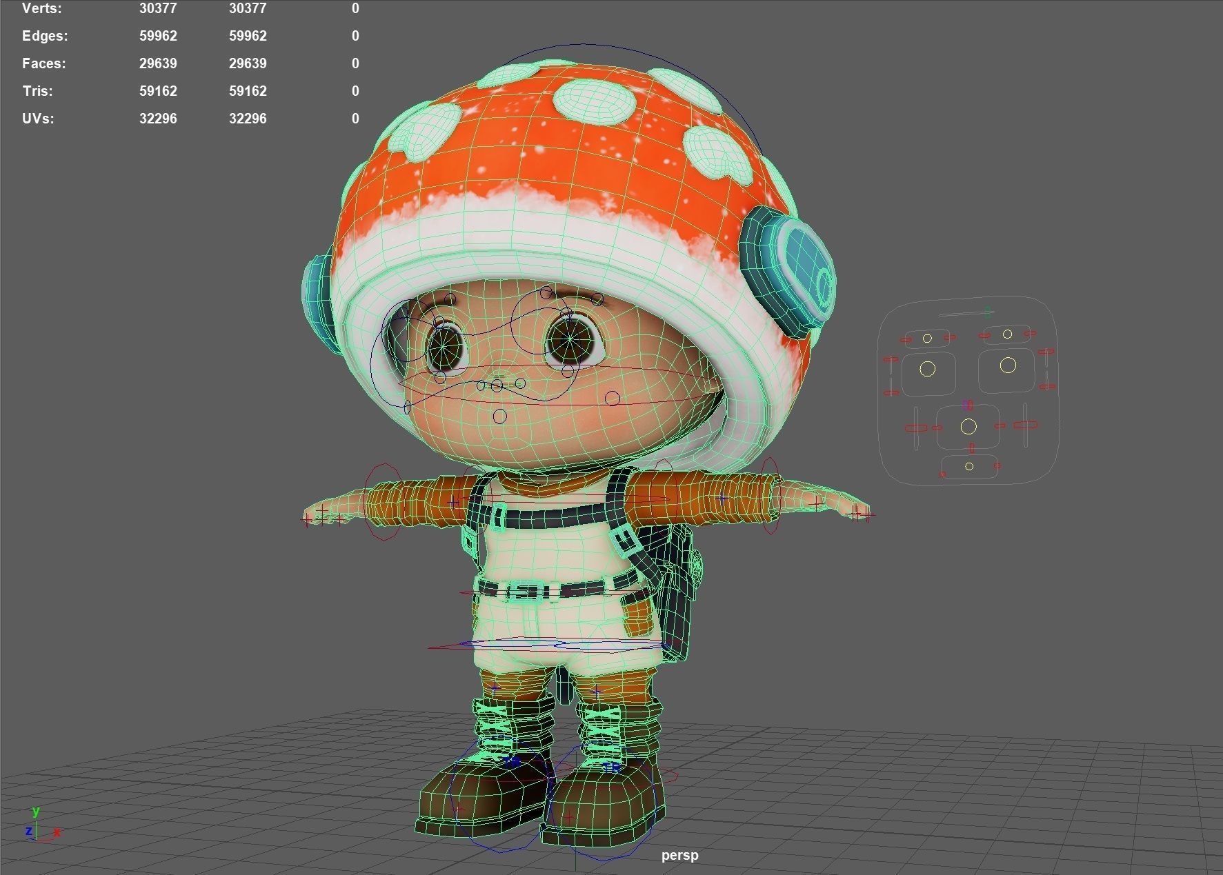 Mushroom Boy 3D model_3