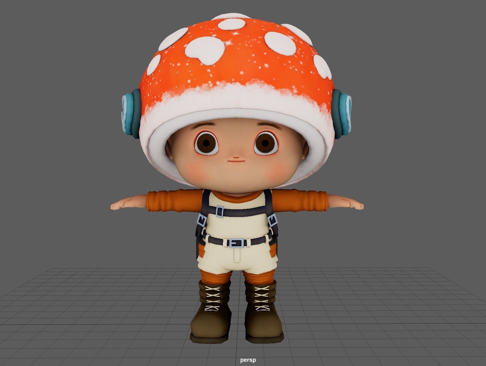 Mushroom Boy 3D model_4