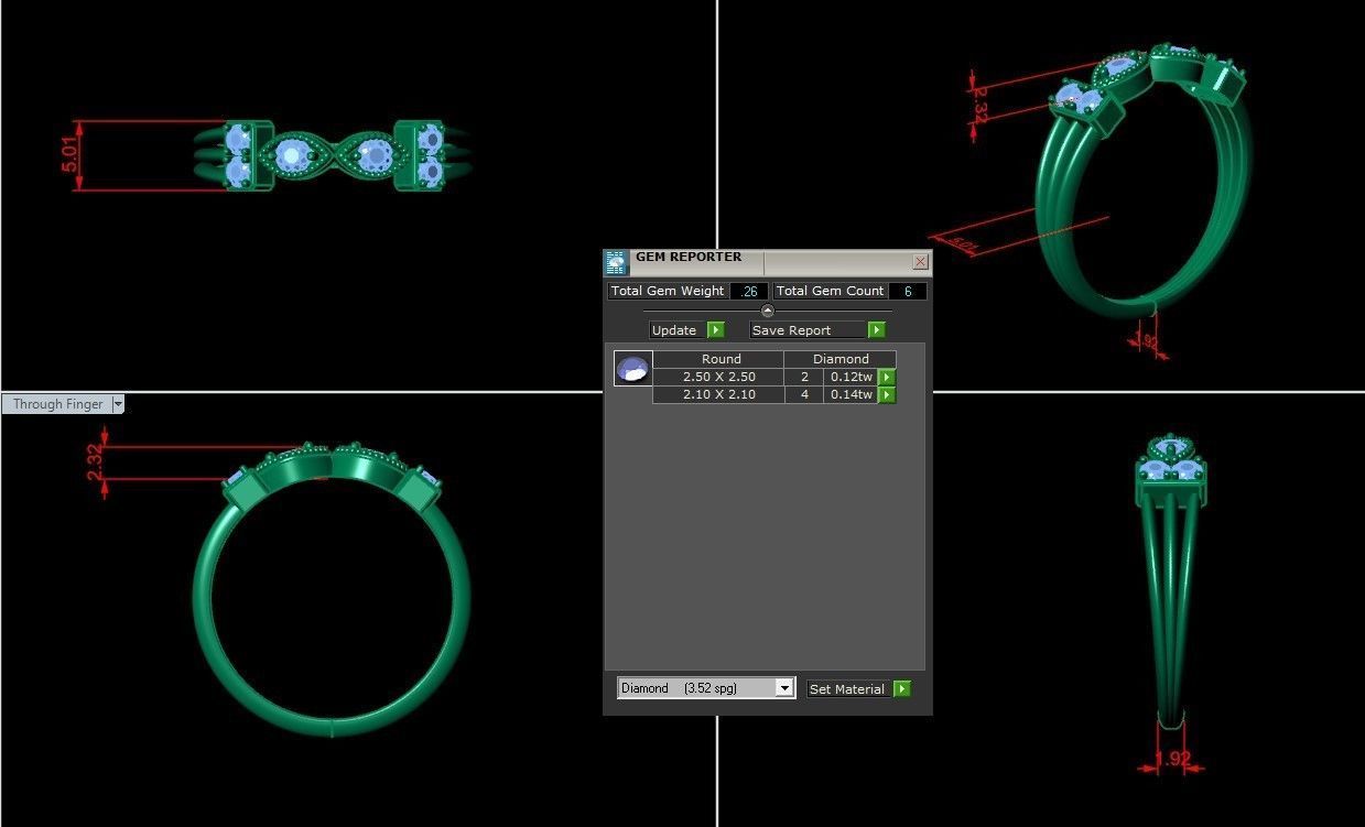 Solitaire Ring SR67 Version 1 3D model_5