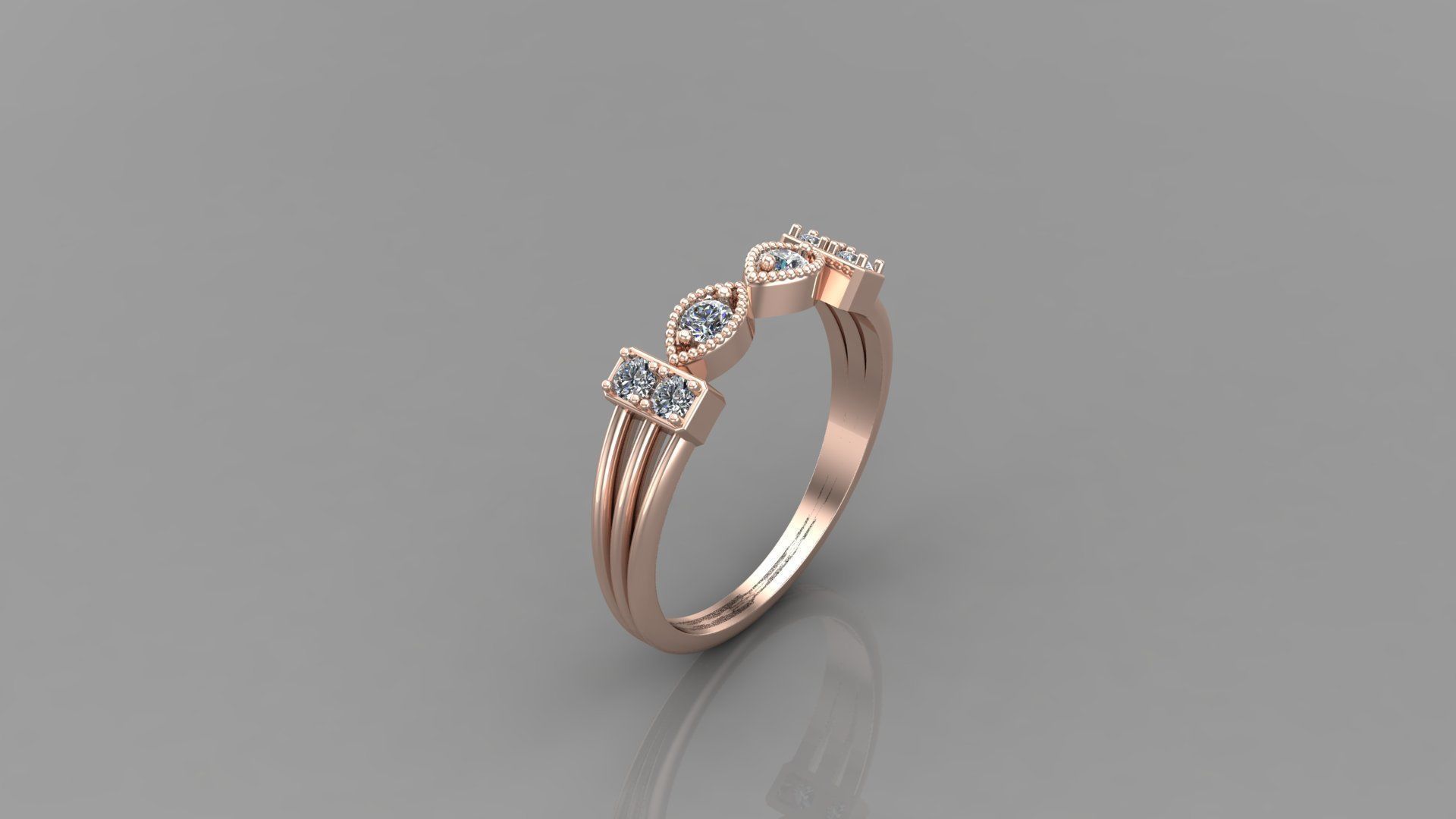 Solitaire Ring SR67 Version 1 3D model_1