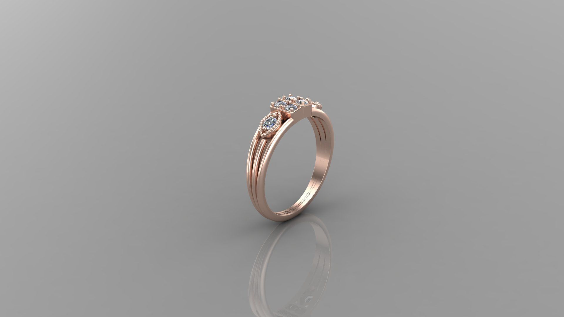 Solitaire Ring SR66 Version 1 3D model_1