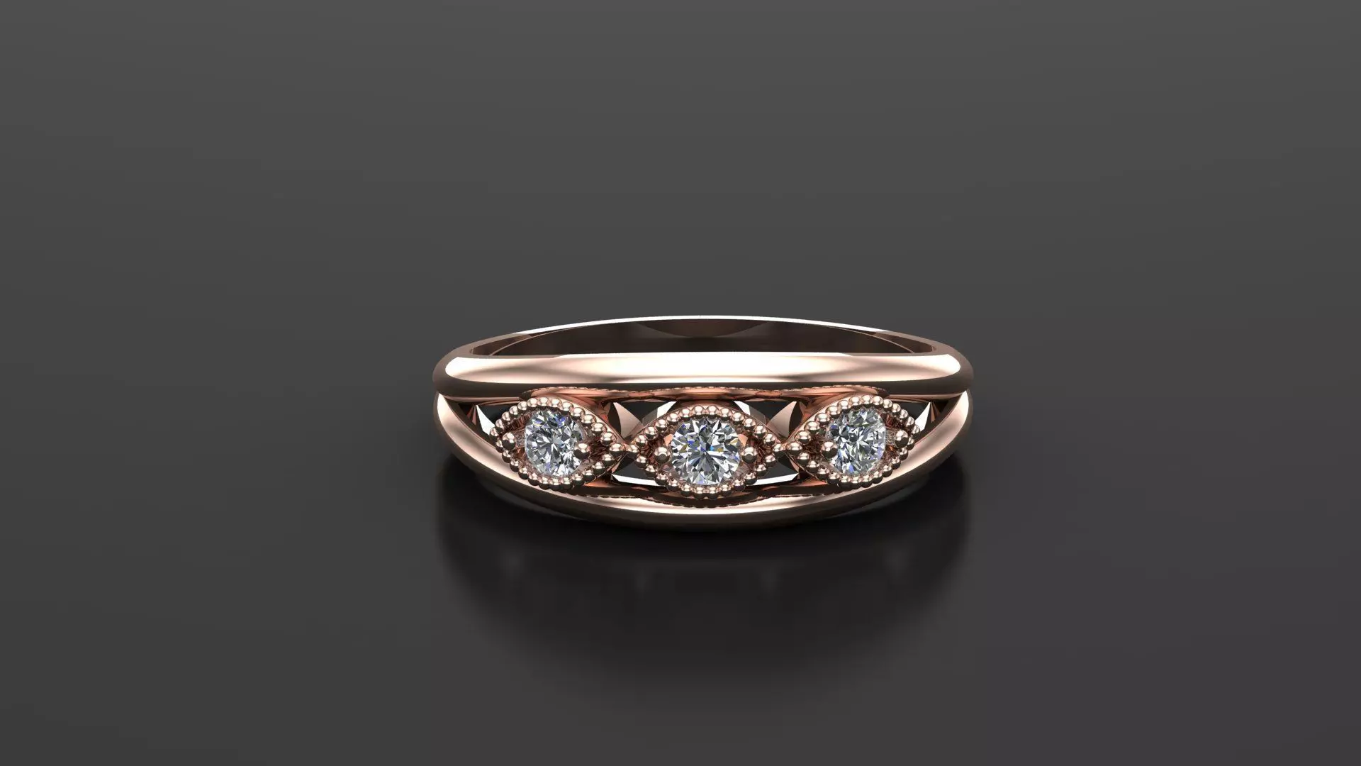 Solitaire Ring Version 1 SR59 3D model