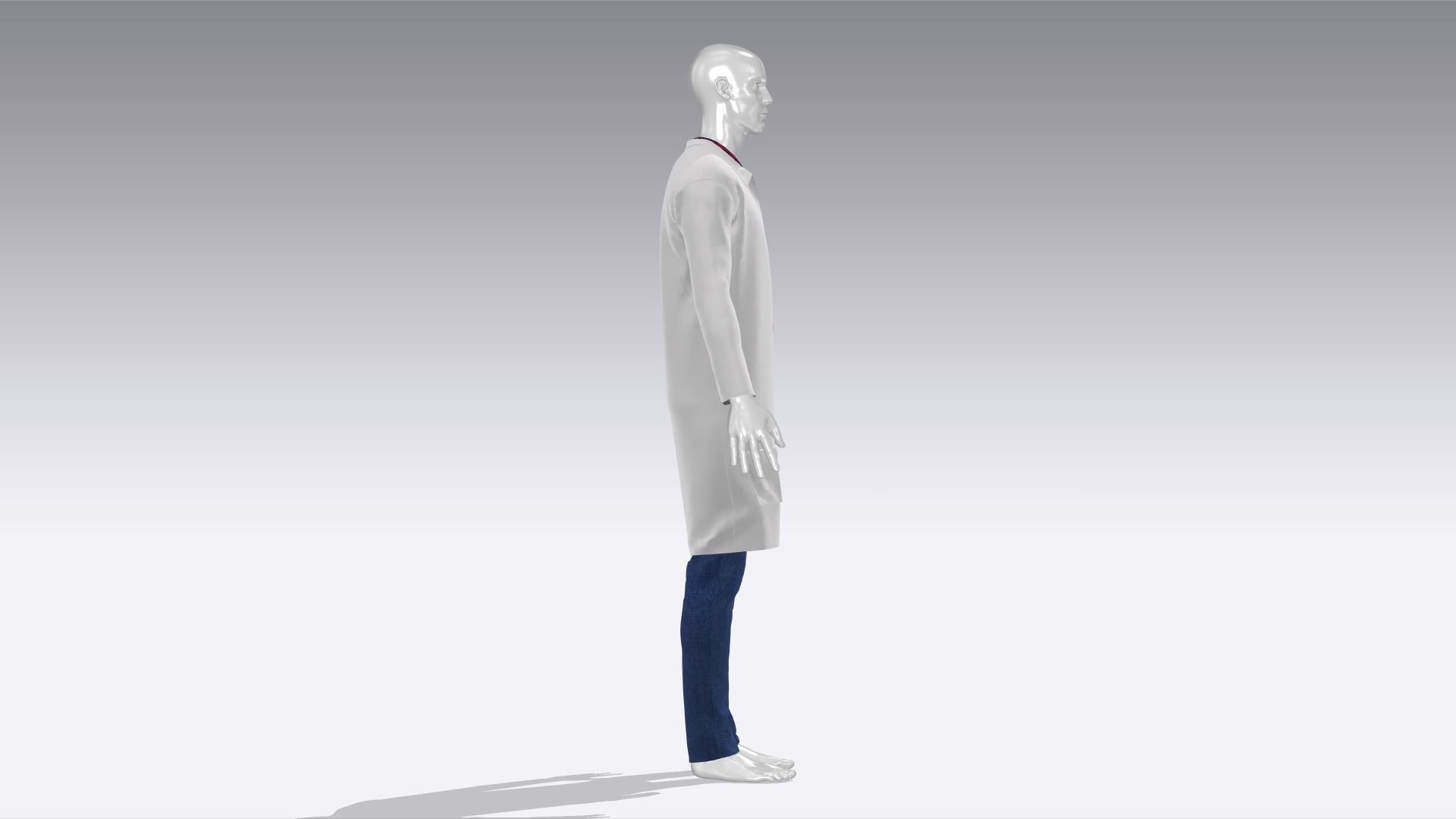 Scientist Uniform Low-poly 3D model_5
