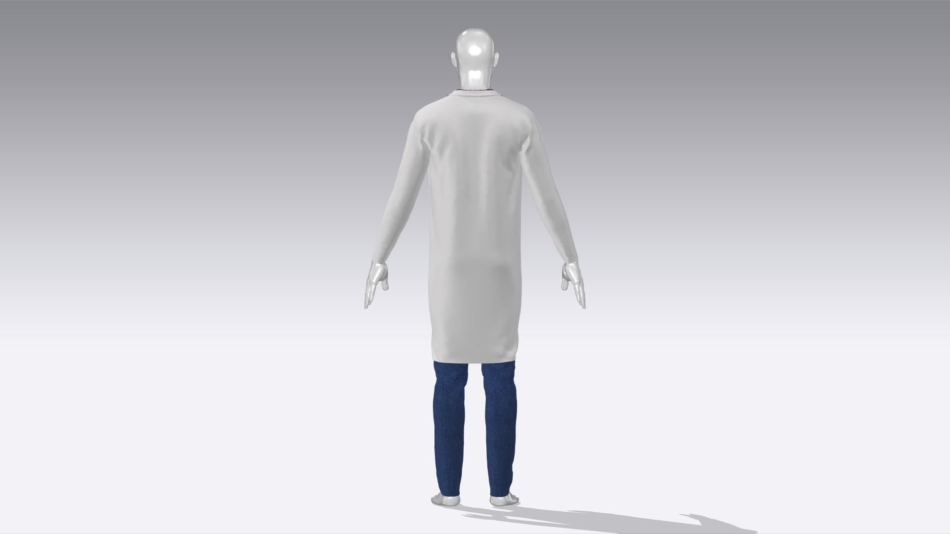Scientist Uniform Low-poly 3D model_6