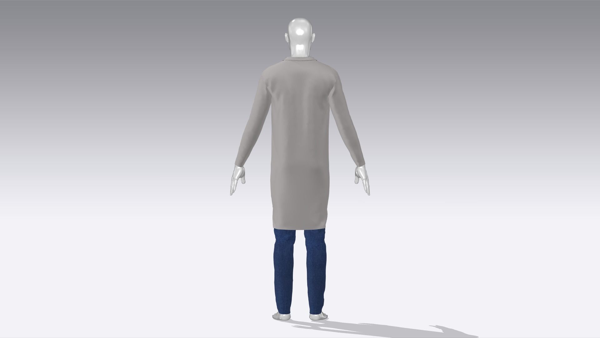 Scientist Uniform Low-poly 3D model_6
