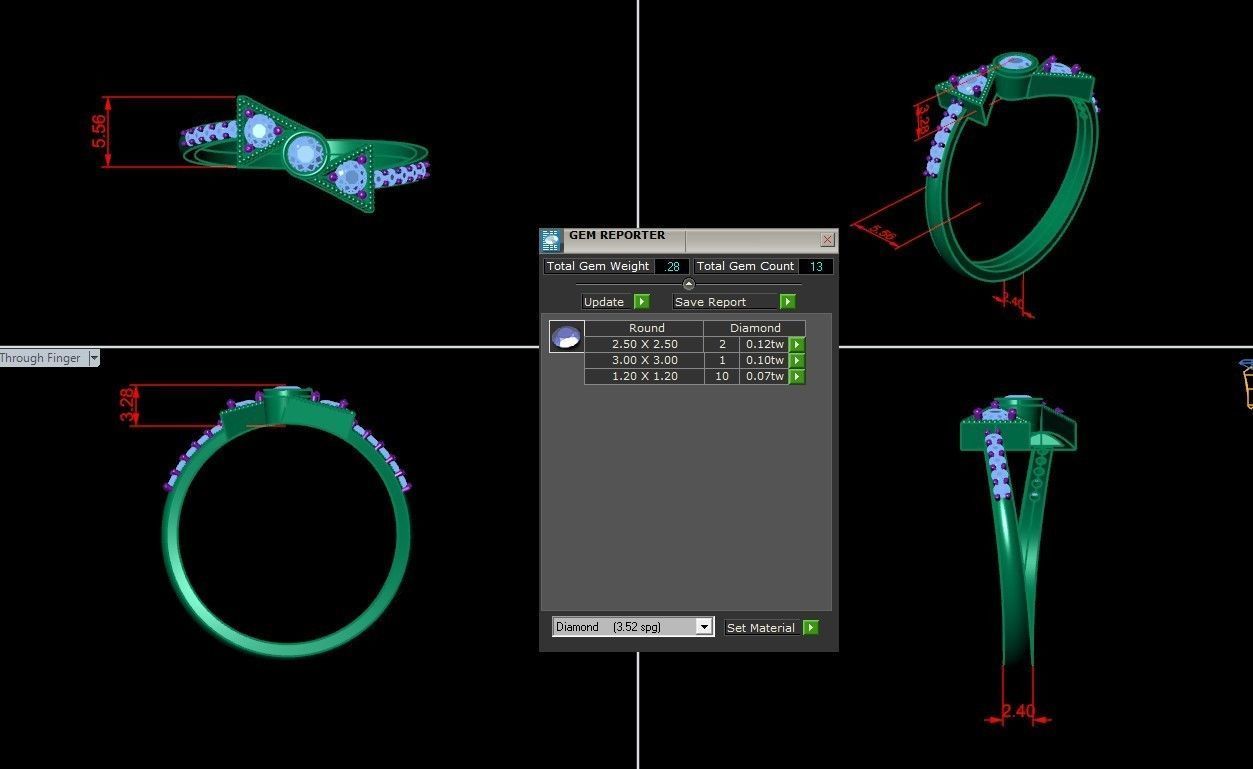 Solitaire Ring Version 1 SR45 3D model_6