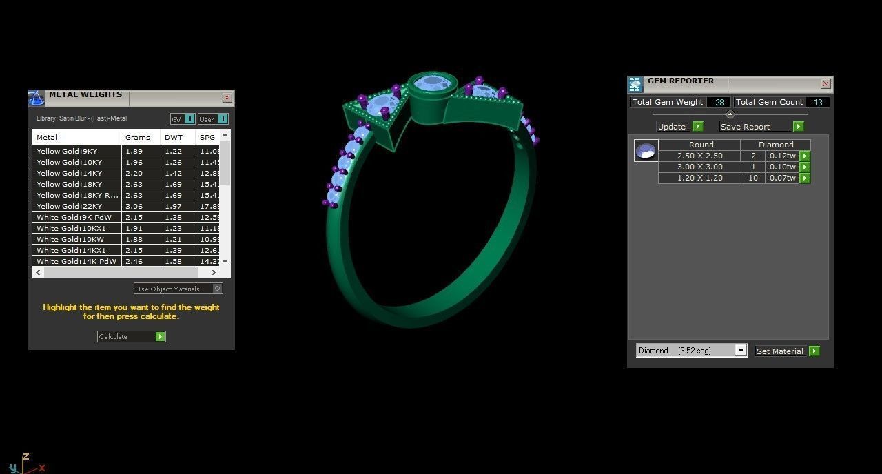 Solitaire Ring Version 1 SR45 3D model_7