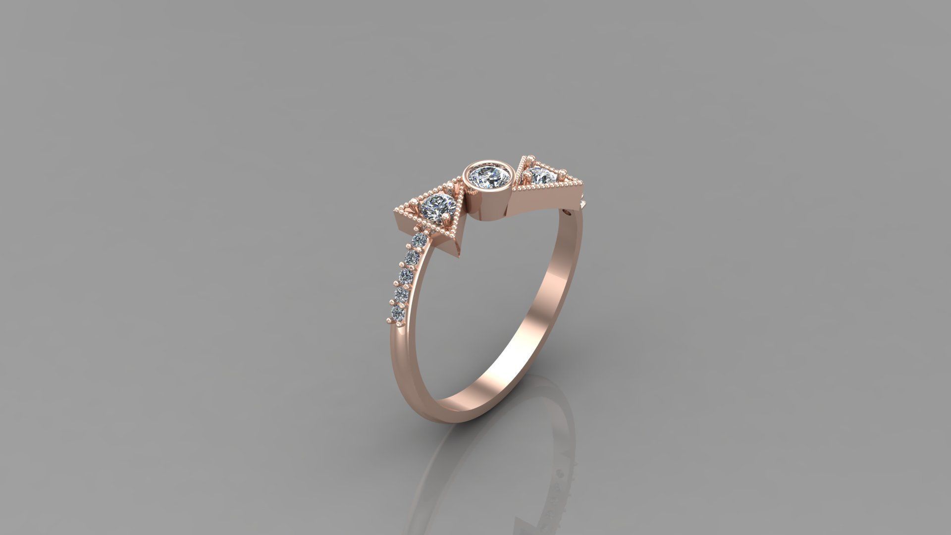 Solitaire Ring Version 1 SR45 3D model_2