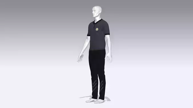 Guard Uniform Low-poly 3D model