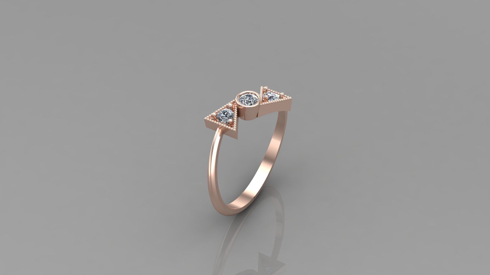 Solitaire Ring Version 1 SR44 3D model_2