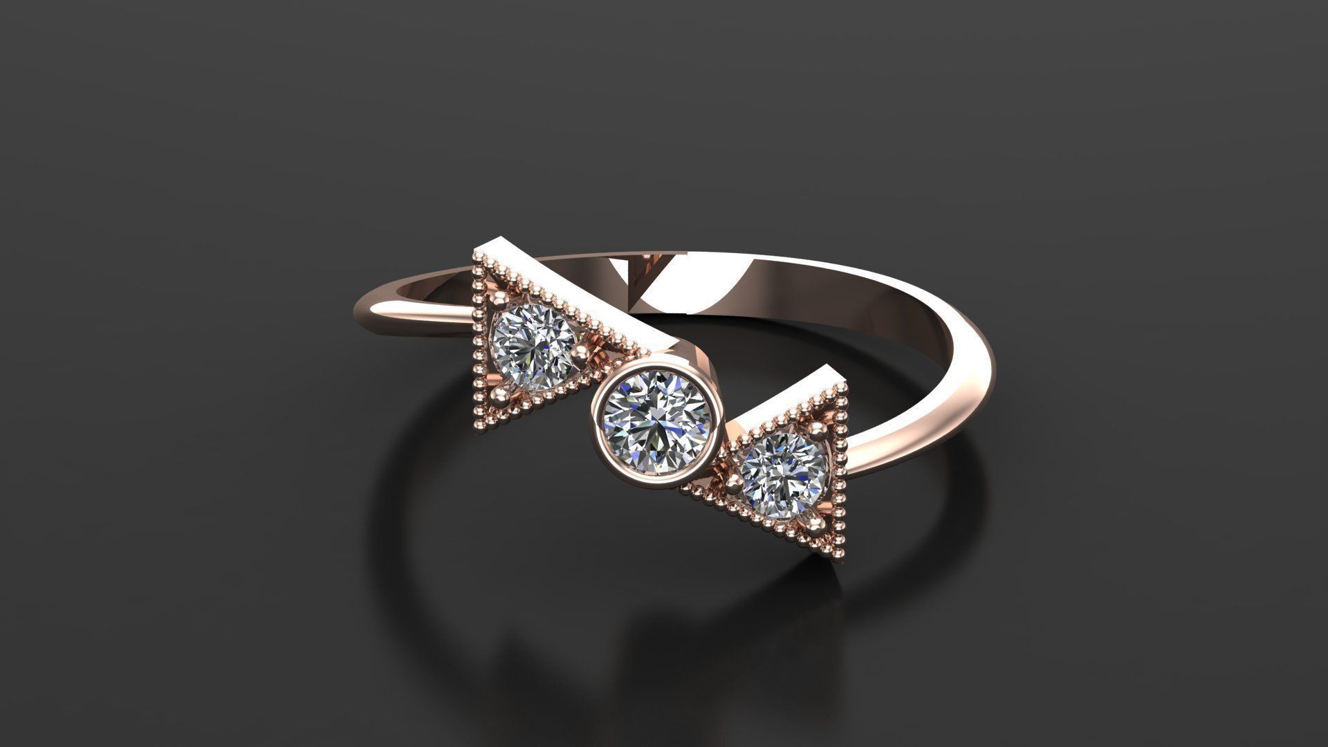 Solitaire Ring Version 1 SR44 3D model_1