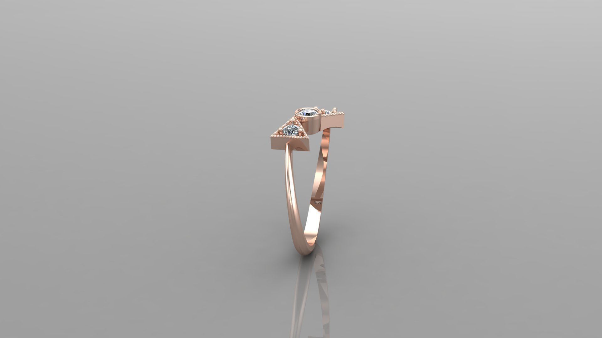 Solitaire Ring Version 1 SR44 3D model_3