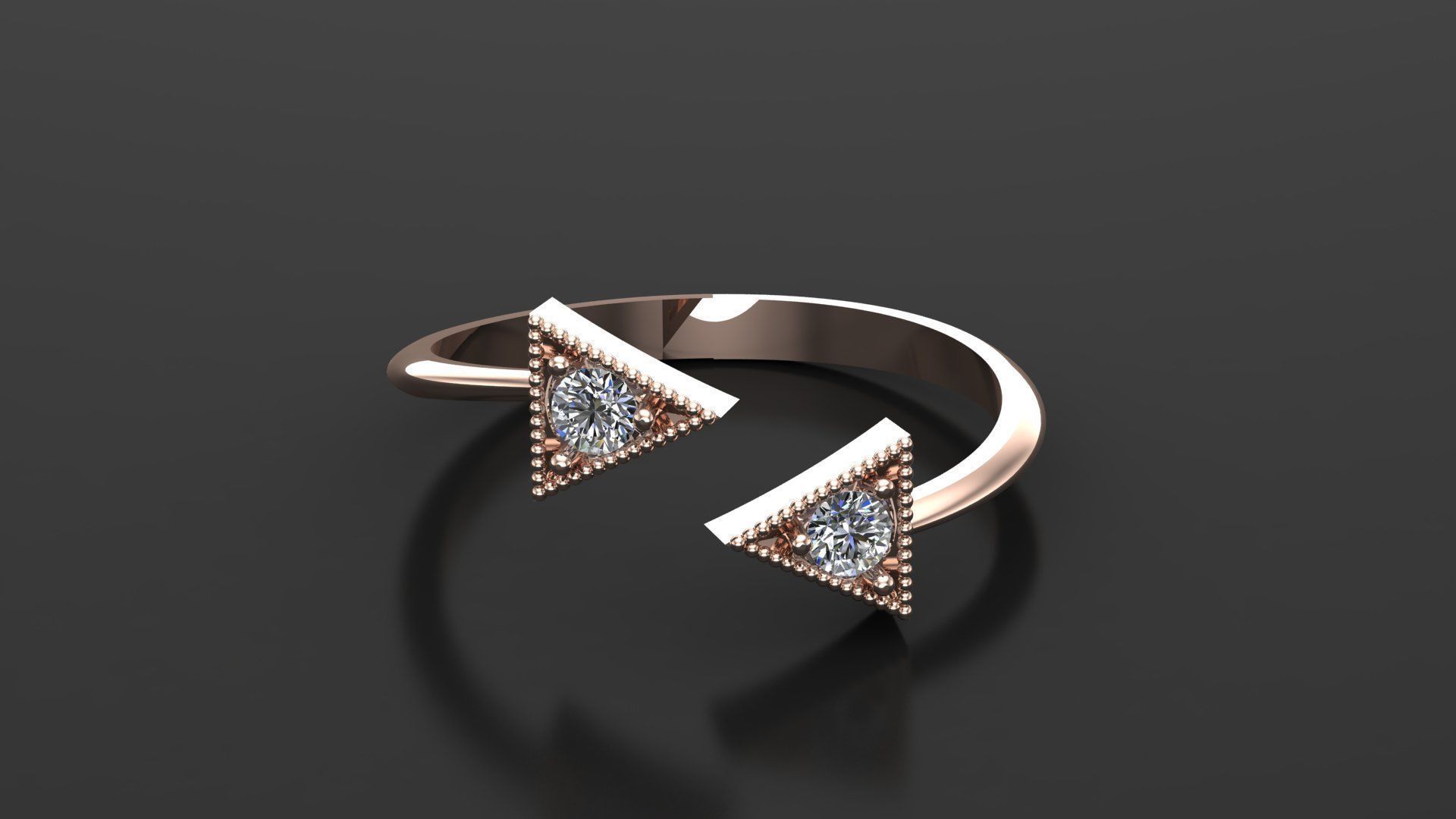 Solitaire Ring Version 1 SR43 3D model_1