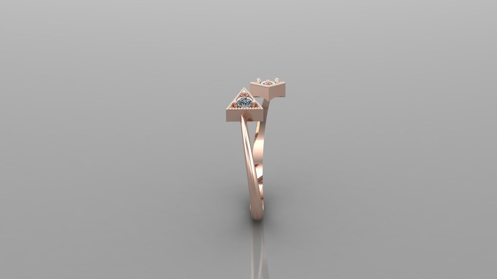 Solitaire Ring Version 1 SR43 3D model_3