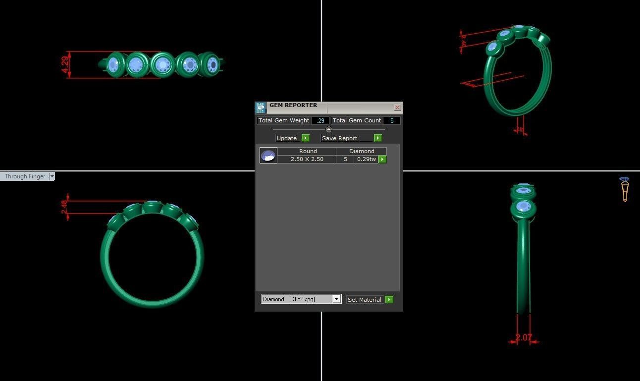 Solitaire Ring Version 1 SR4 3D model_5