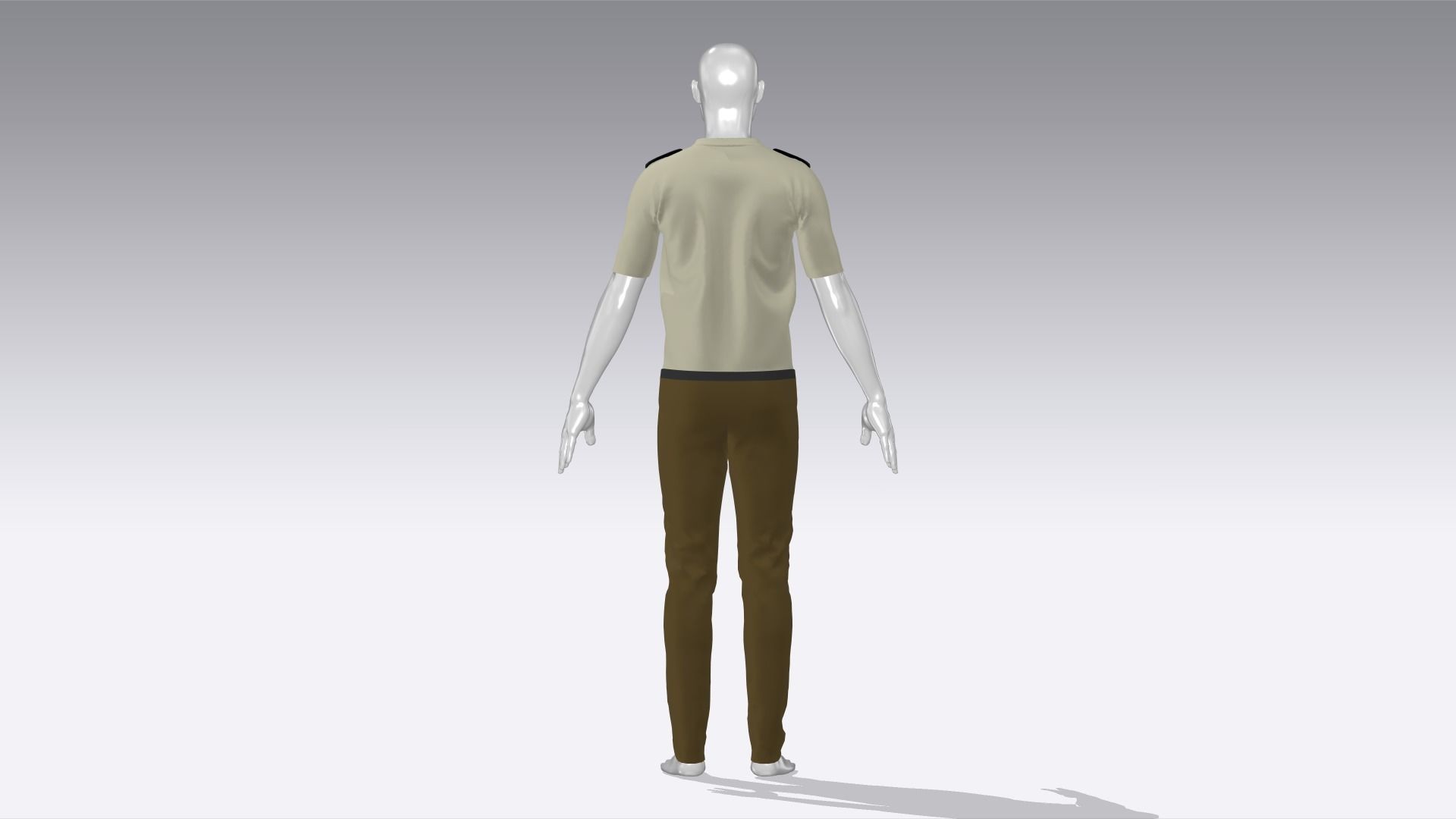Police Officer Uniform Low-poly 3D model_6