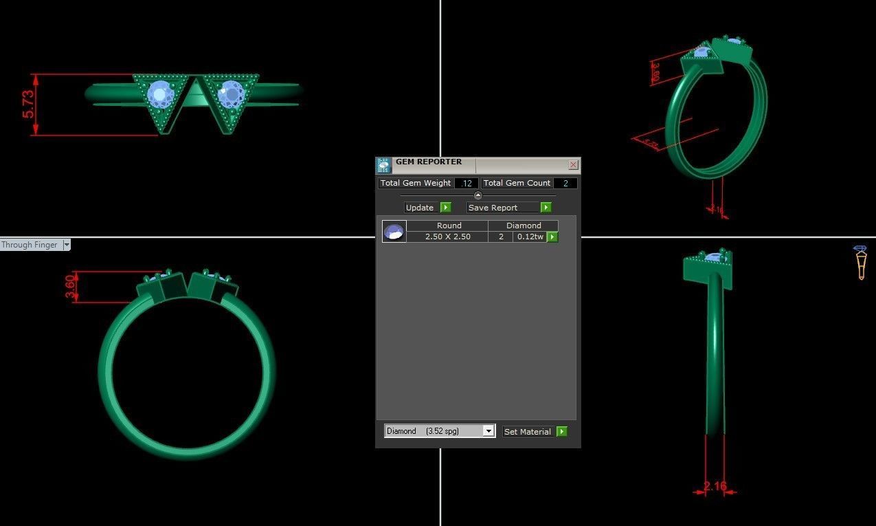 Solitaire Ring Version 1 SR36 3D model_6