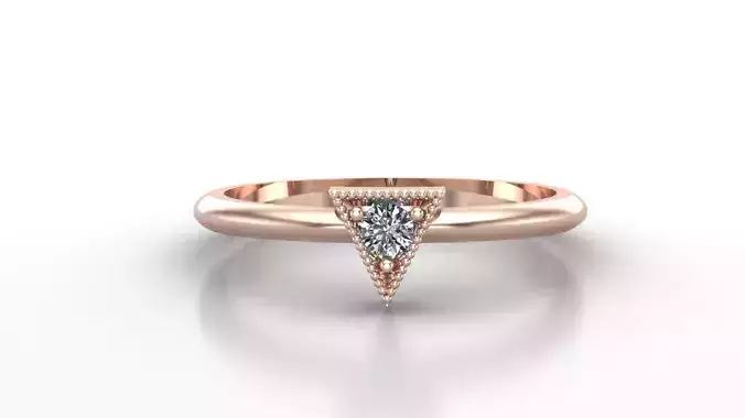 Solitaire Ring Version 1 R35 3D model