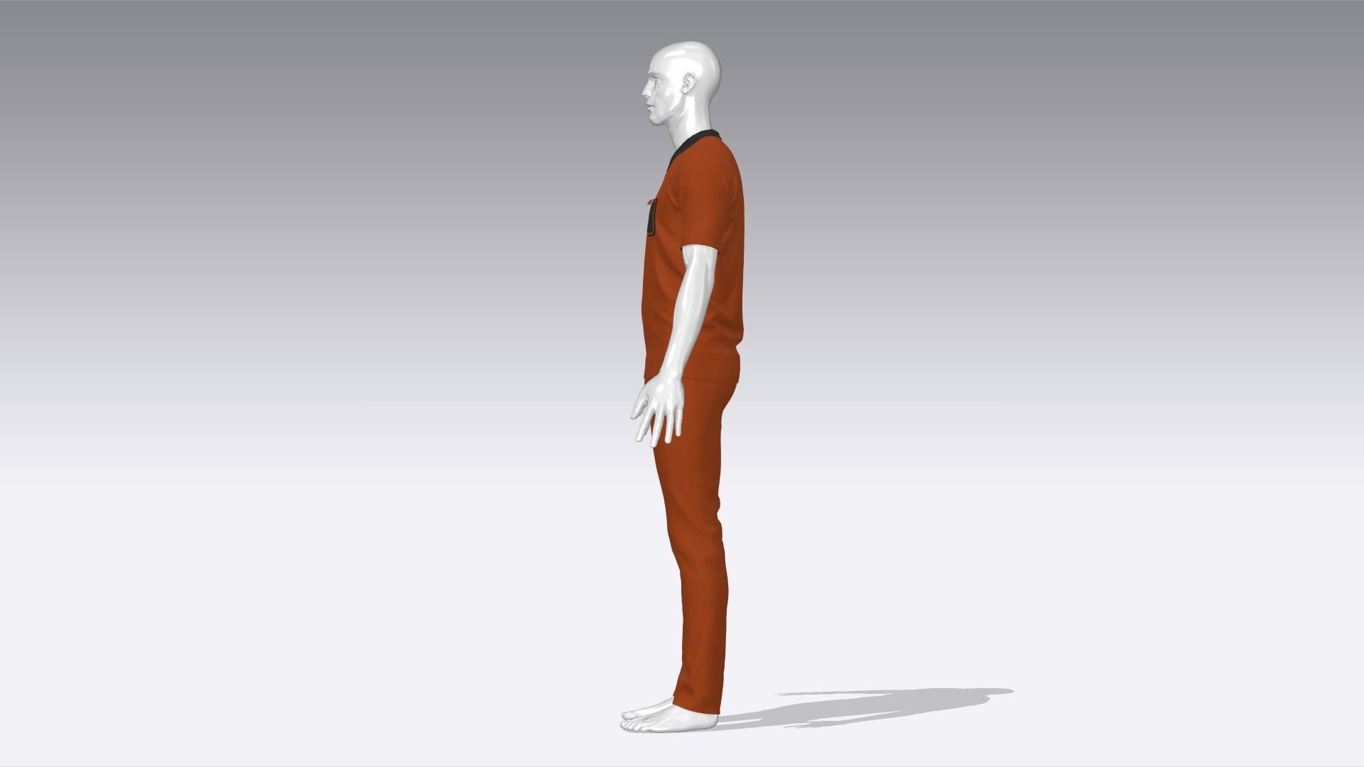 Prisoner Uniform Low-poly 3D model_2