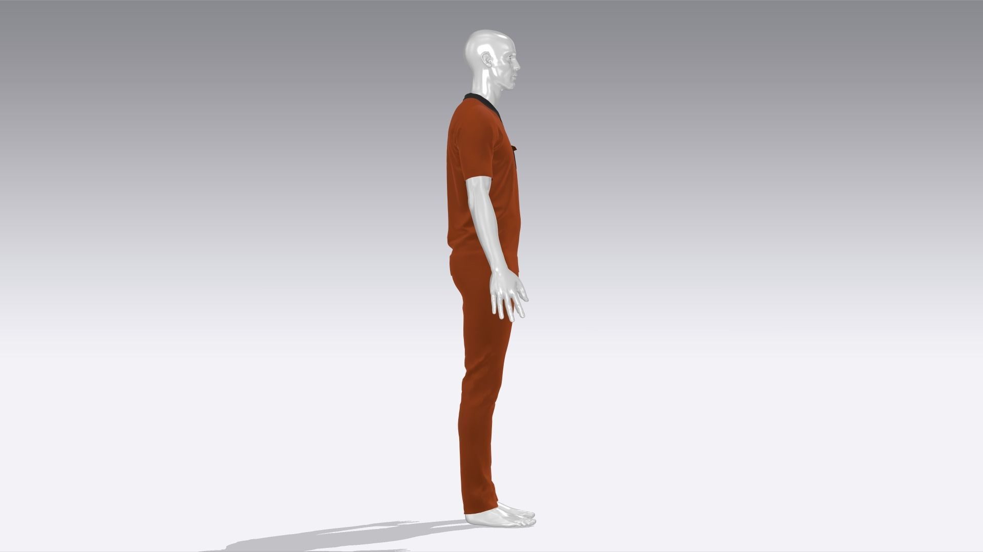 Prisoner Uniform Low-poly 3D model_5