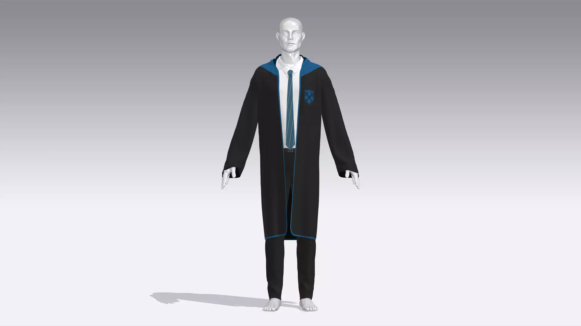  Wizard Costume Low-poly 3D model_0