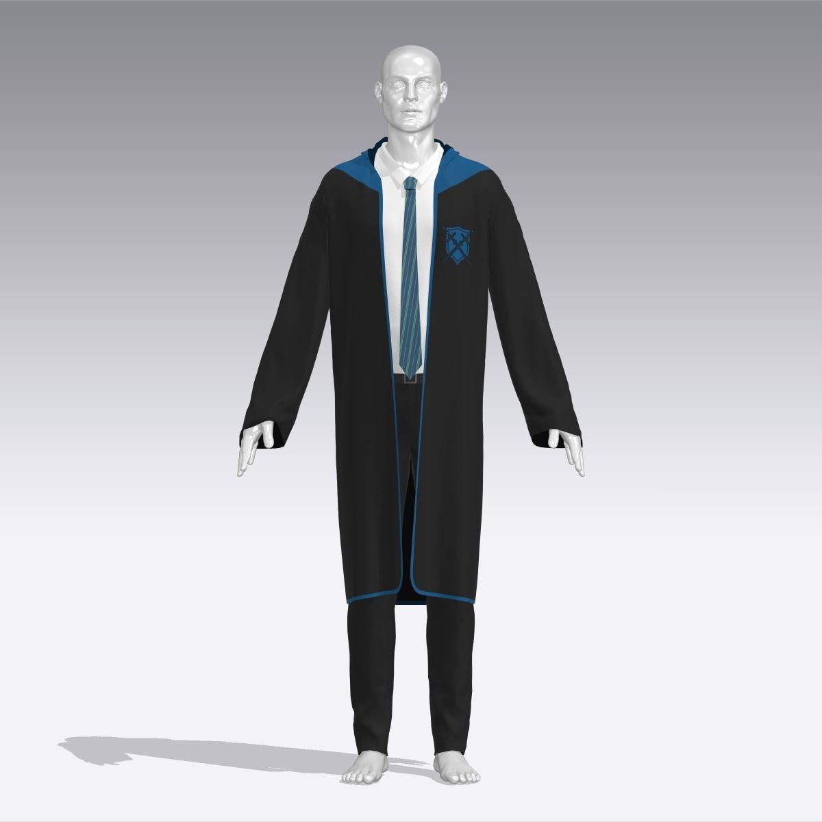  Wizard Costume Low-poly 3D model_3