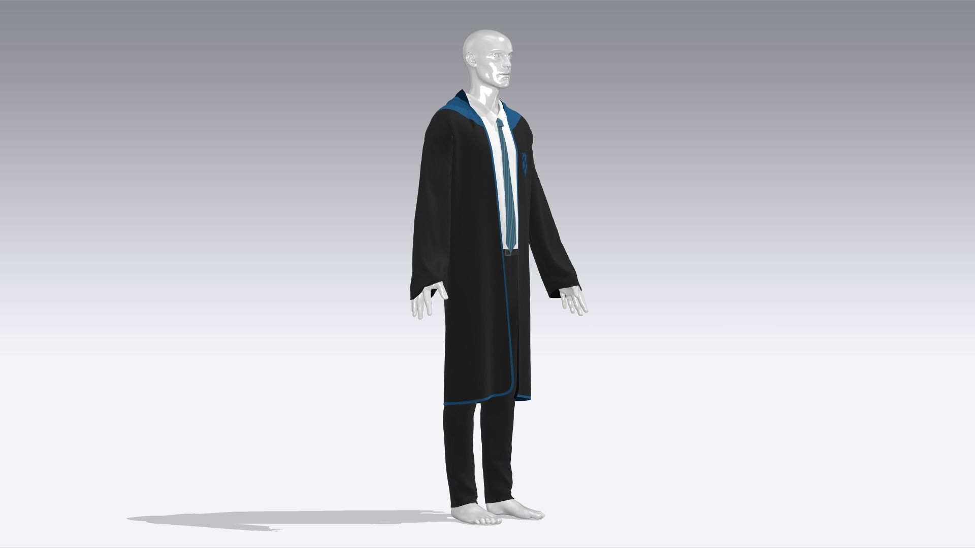  Wizard Costume Low-poly 3D model_4