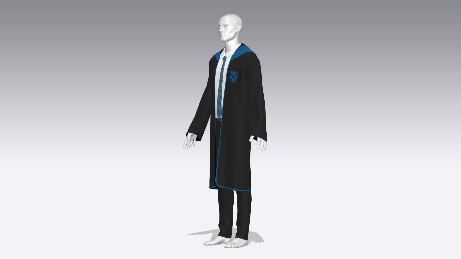  Wizard Costume Low-poly 3D model_1