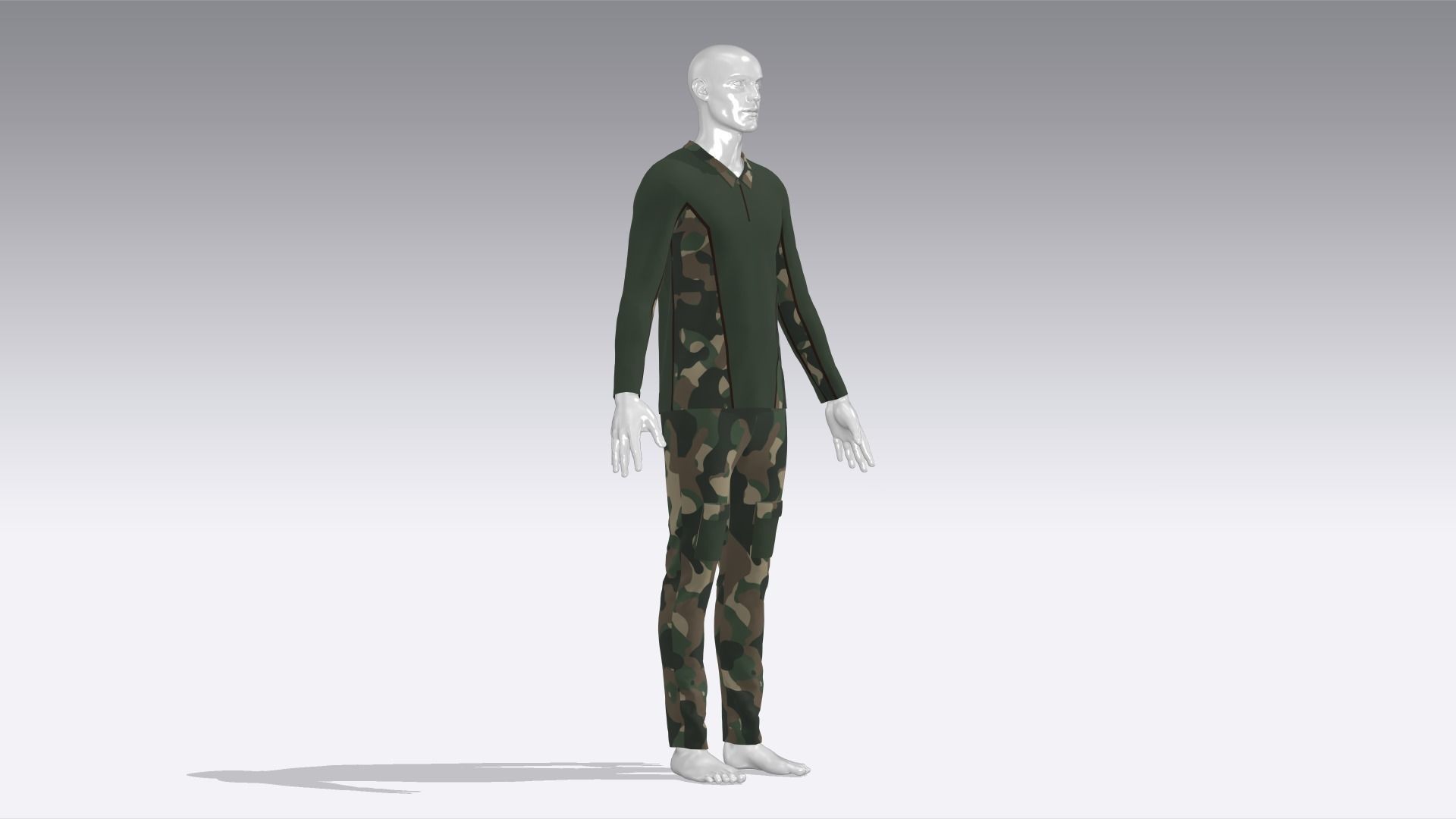 Soldier Uniform Low-poly 3D model_4