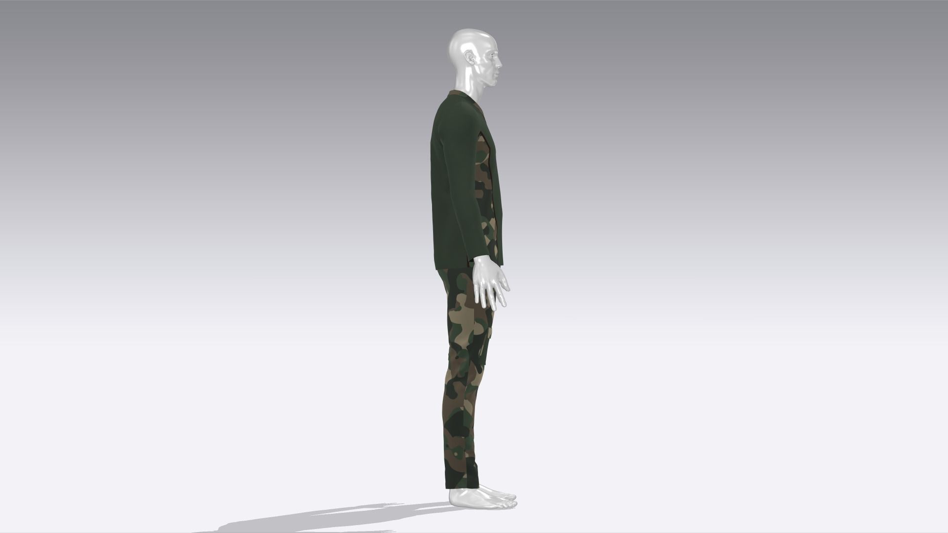 Soldier Uniform Low-poly 3D model_5