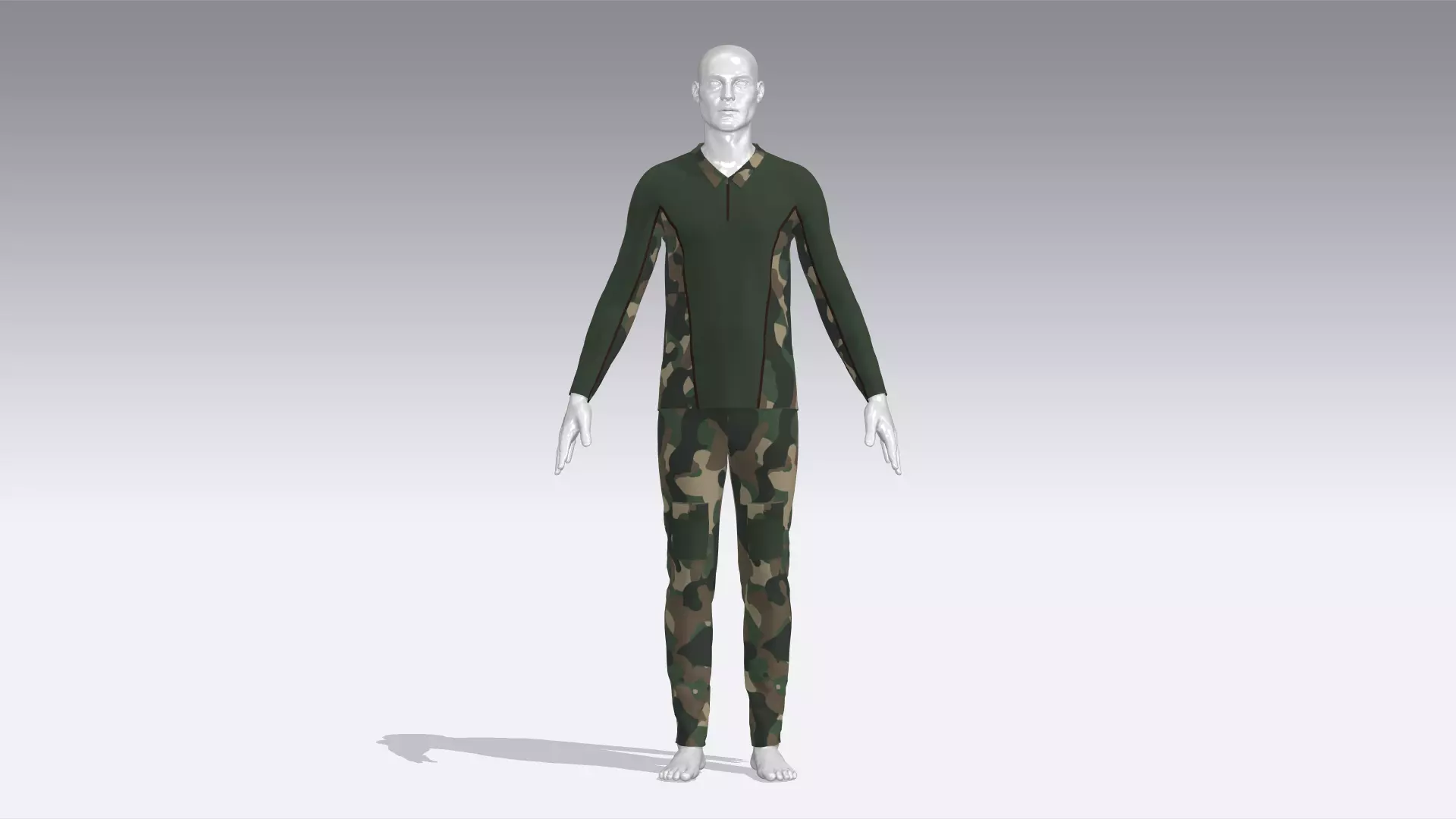 Soldier Uniform Low-poly 3D model_0