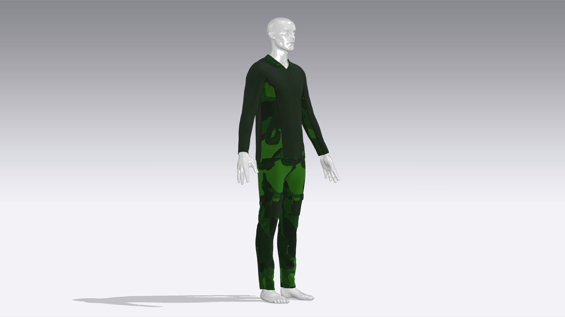 Soldier Uniform  Low-poly 3D model_3