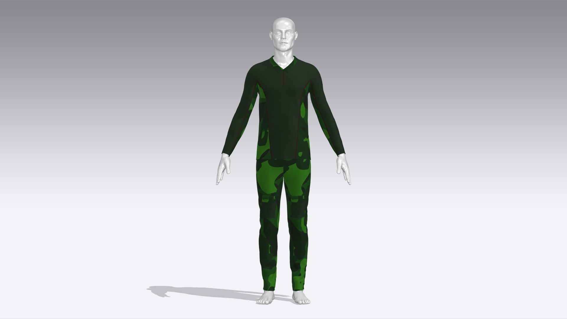 Soldier Uniform  Low-poly 3D model_1